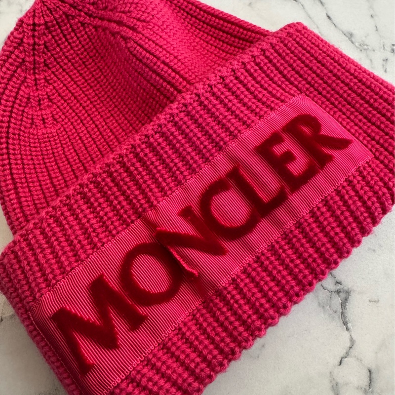 Moncler桃粉色毛帽 超級顯白🫶-5