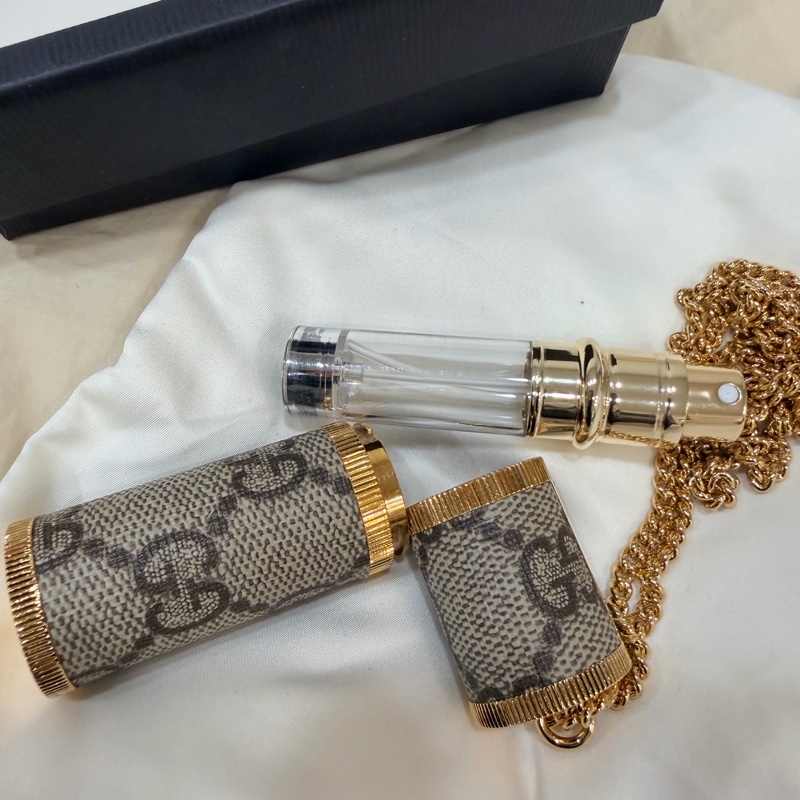 GUCCI 香水瓶 金鍊 項鍊 掛飾-3