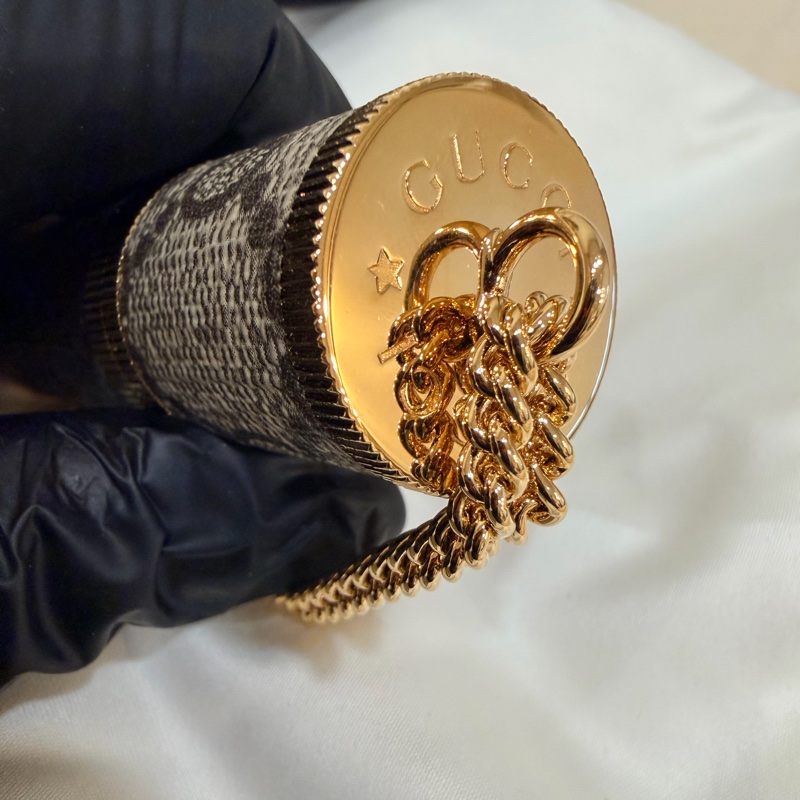 GUCCI 香水瓶 金鍊 項鍊 掛飾-4