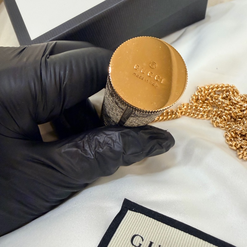 GUCCI 香水瓶 金鍊 項鍊 掛飾-5