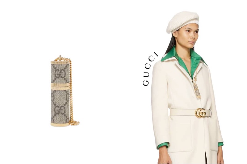 GUCCI 香水瓶 金鍊 項鍊 掛飾-7