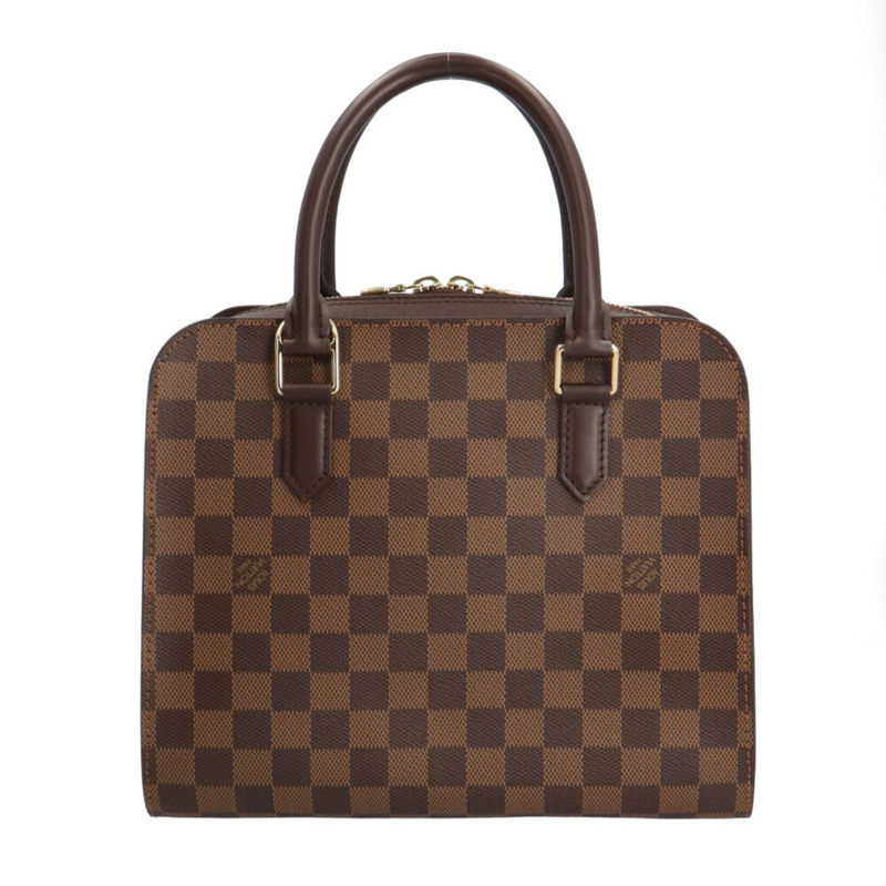 二手路易威登 Triana Damier 帆布手提包 N51155 棕色 女士-2