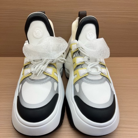 LV Archlight2.0 老爹鞋 白黄蓝拼色 ​厚底设计 拼皮材质