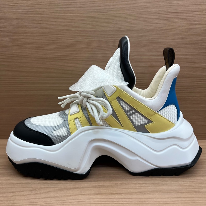 LV Archlight2.0 老爹鞋 白黄蓝拼色 ​厚底设计 拼皮材质-4