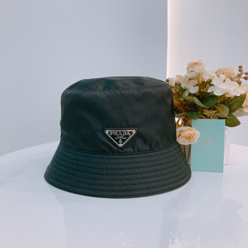 MS0550 Prada 普拉達 尼龍 降落傘布 跣水布 漁夫帽 黑銀 Re-Nylon Bucket Hat XL Black x PHW-0