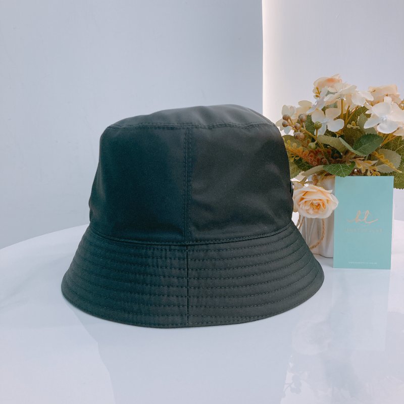 MS0550 Prada 普拉達 尼龍 降落傘布 跣水布 漁夫帽 黑銀 Re-Nylon Bucket Hat XL Black x PHW-3