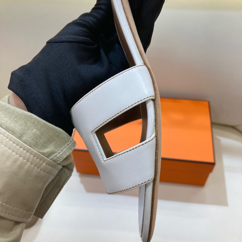 MS0551 Hermes 愛馬仕 H字 高跟涼鞋 光滑牛皮 白色 Oasis Sandal Swfit Blanc 38.5 Size-37