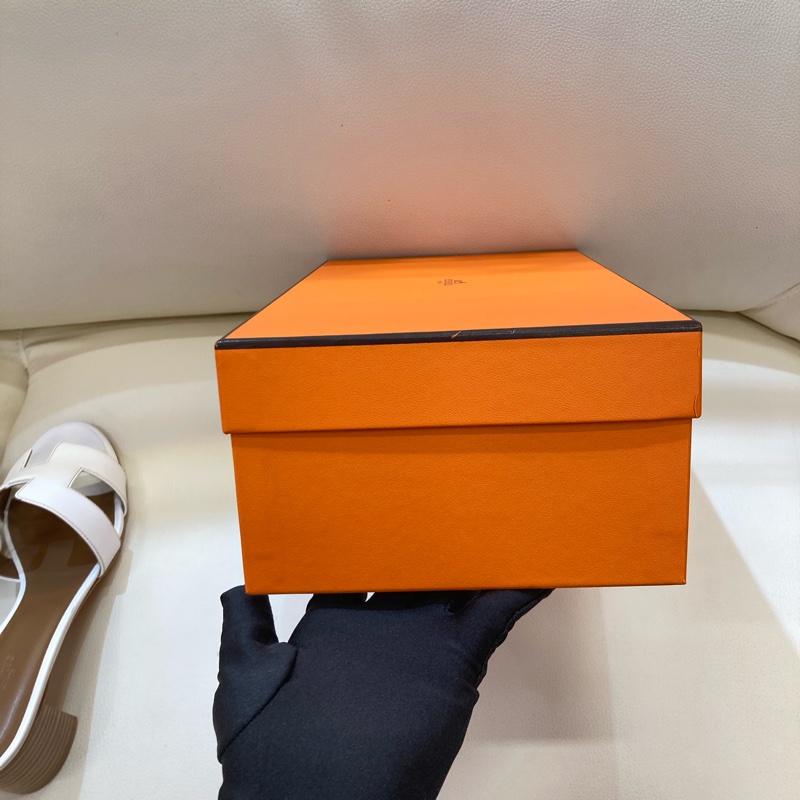 MS0551 Hermes 愛馬仕 H字 高跟涼鞋 光滑牛皮 白色 Oasis Sandal Swfit Blanc 38.5 Size-41