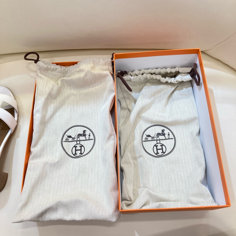 MS0551 Hermes 愛馬仕 H字 高跟涼鞋 光滑牛皮 白色 Oasis Sandal Swfit Blanc 38.5 Size-44