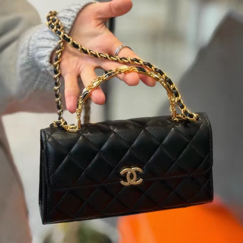 Chanel 琺瑯手柄 22b橫版Kelly-5