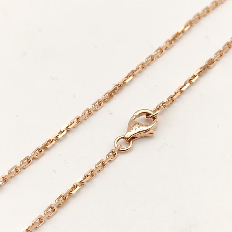 CARTIER LOVE18K金半鑽雙環項鏈18K玫瑰金/鑽石項鏈玫瑰金-3