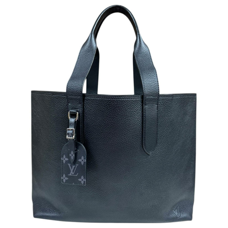 二手路易威登 Cabas Voyage NV 手提包，Taurillon 皮革，M52817，黑色，男士-0