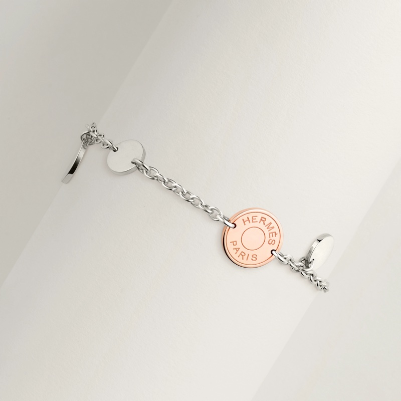 Hermes Ex-Libris手鍊 金銀幣純銀手鏈-0