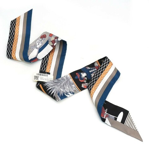 愛馬仕 Grand Theatre Nouveau 劇院印花Twilly絲巾