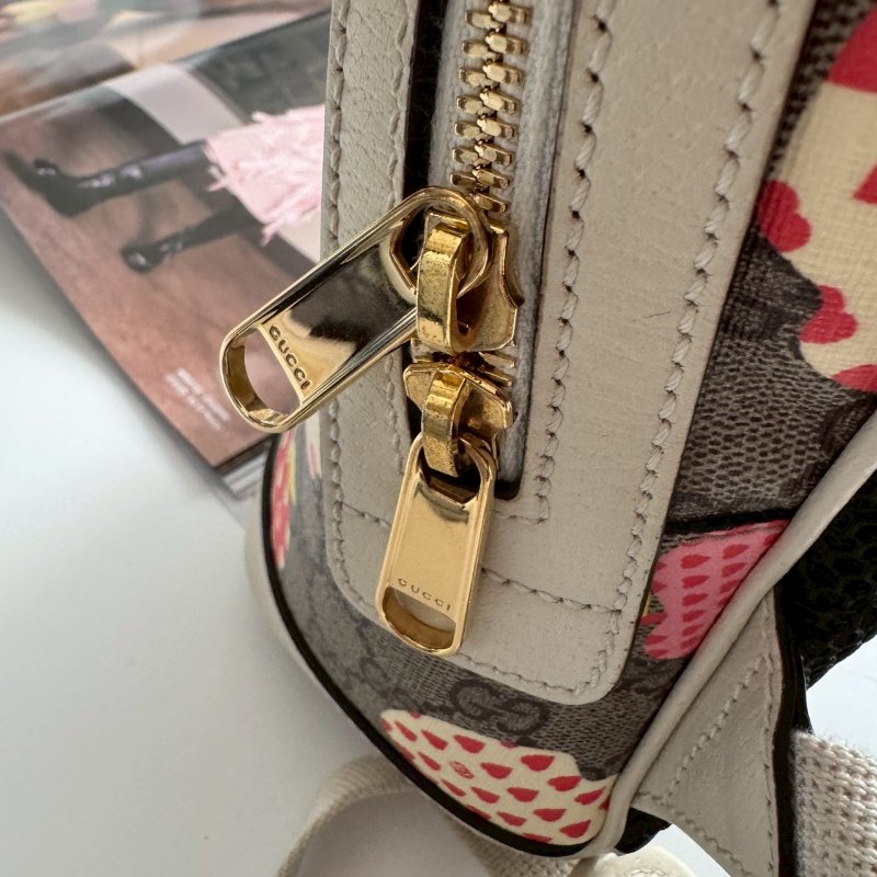 😍小朋友的禮物 GUCCI 紅蘋果米白後背包-20