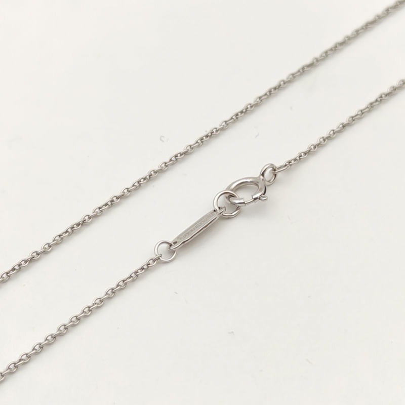 TIFFANY&CO 鳶尾花鑰匙項鏈FleurdeLis中號3.8cm滿鑽18K白金/鑽石/pt950-4