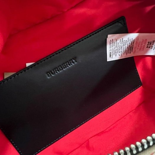 東區正精品㊣BURBERRY 80104301 全新經典格紋尼龍拉鍊胸口包腰包 RA1636-3