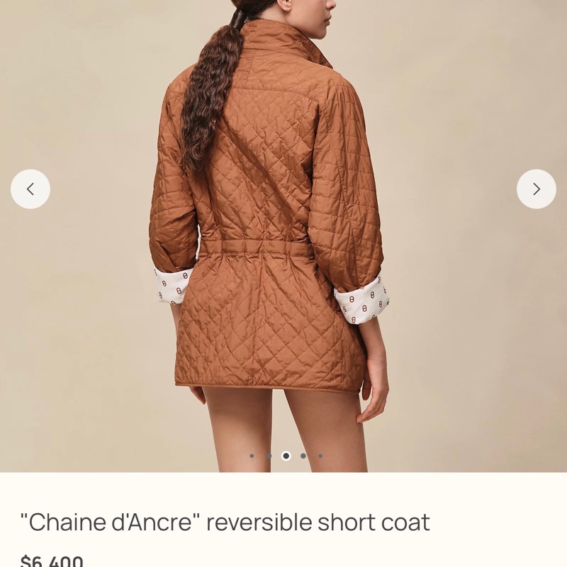 Chaine d'Ancre" reversible short coat 雙面可著-3