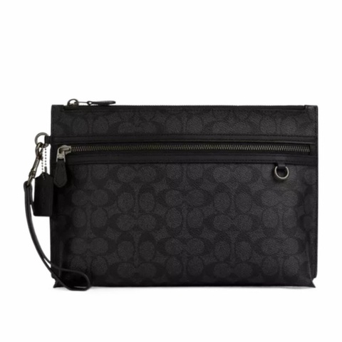 Coach 男士 標誌性帆布手拿包均碼碼29cm*6cm*21cm