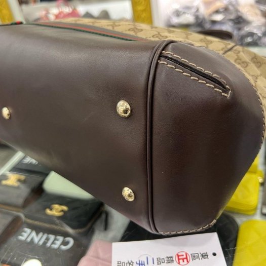 東區正精品㊣Gucci 257349 緹花布紅綠紅蝴蝶結手提包斜背包兩用包 RZ4365-8