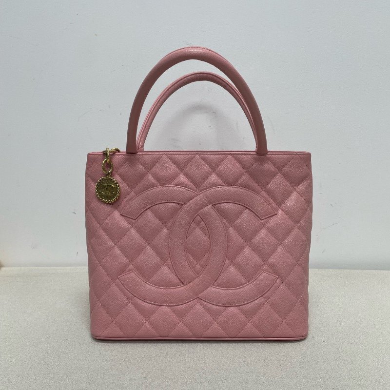 香奈兒/Chanel 希爾頓粉色菱格手提包-0