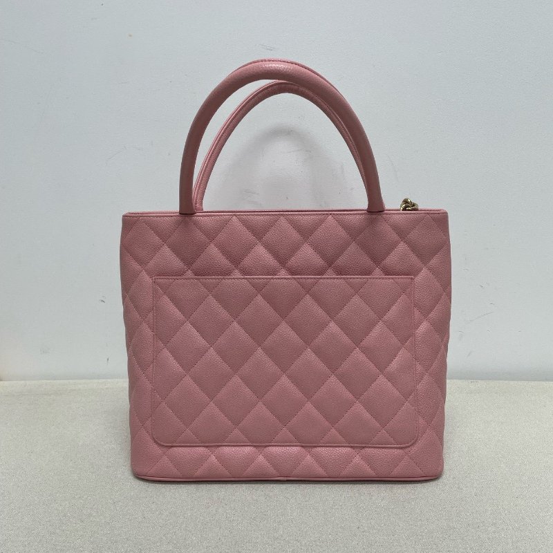 香奈兒/Chanel 希爾頓粉色菱格手提包-1