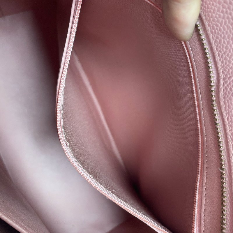 香奈兒/Chanel 希爾頓粉色菱格手提包-9