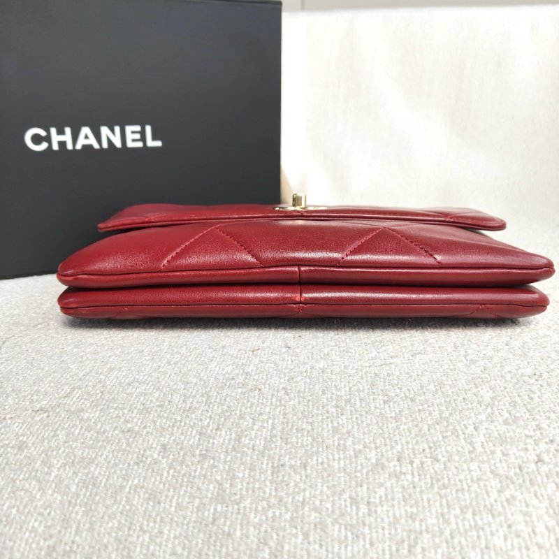 香奈兒/Chanel 紅金TrendyCC 羊皮鏈條肩背包-7