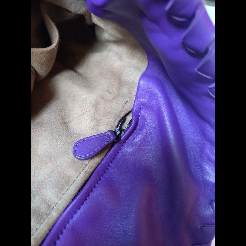 BV 紫皮局部編織拼蛇皮大托特包-23