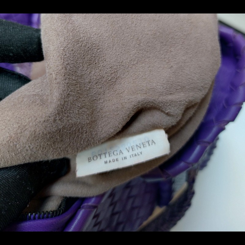 BV 紫皮局部編織拼蛇皮大托特包-30