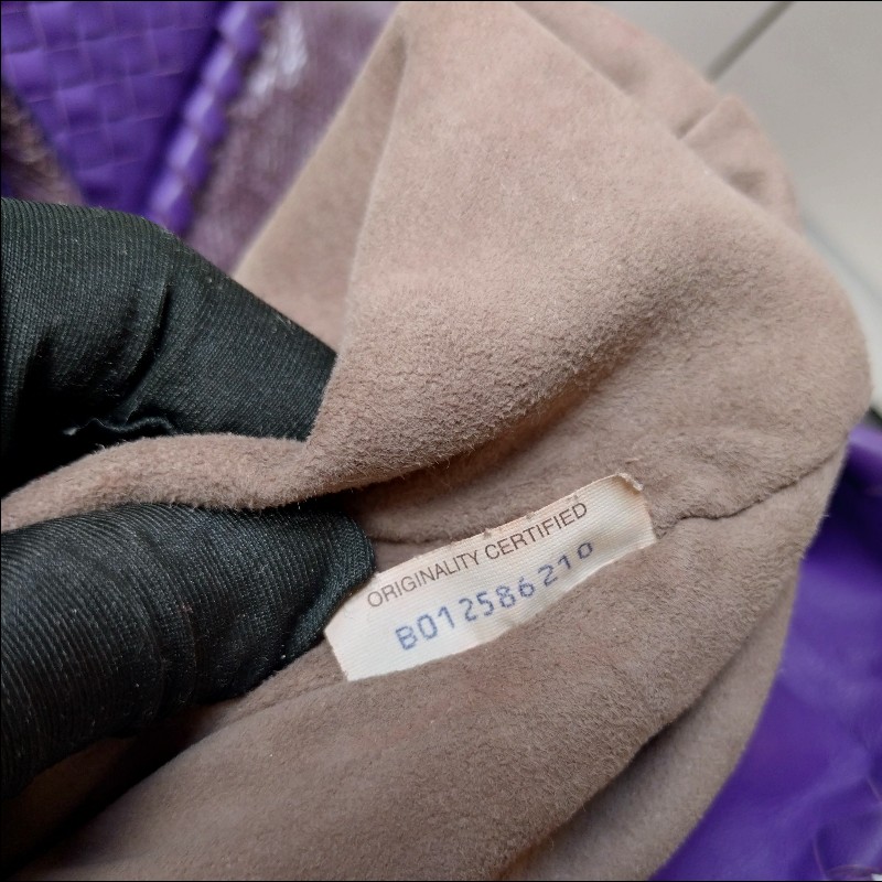 BV 紫皮局部編織拼蛇皮大托特包-33