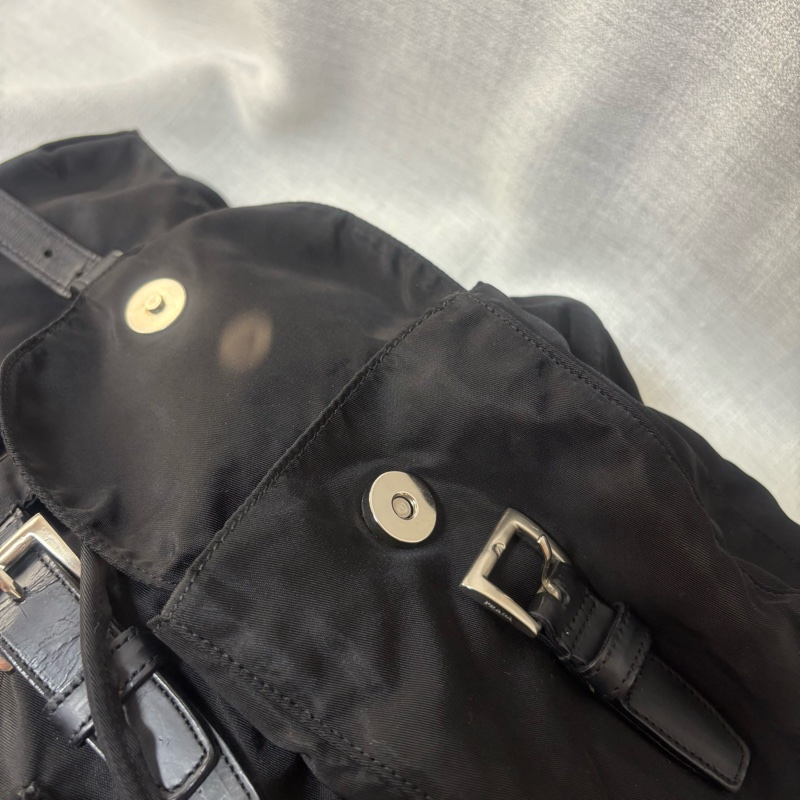 Prada 尼龍多用途 黑色雙肩包 背包-16