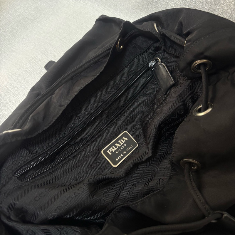 Prada 尼龍多用途 黑色雙肩包 背包-22