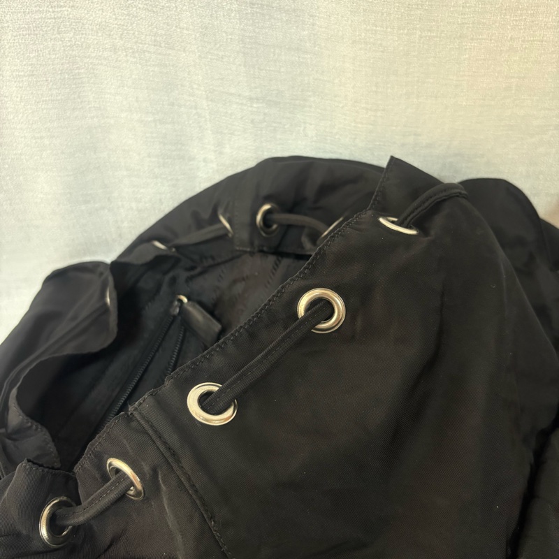 Prada 尼龍多用途 黑色雙肩包 背包-24