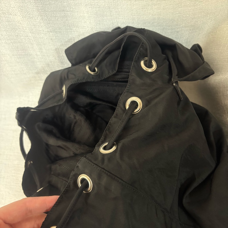 Prada 尼龍多用途 黑色雙肩包 背包-26