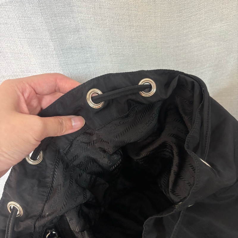Prada 尼龍多用途 黑色雙肩包 背包-29