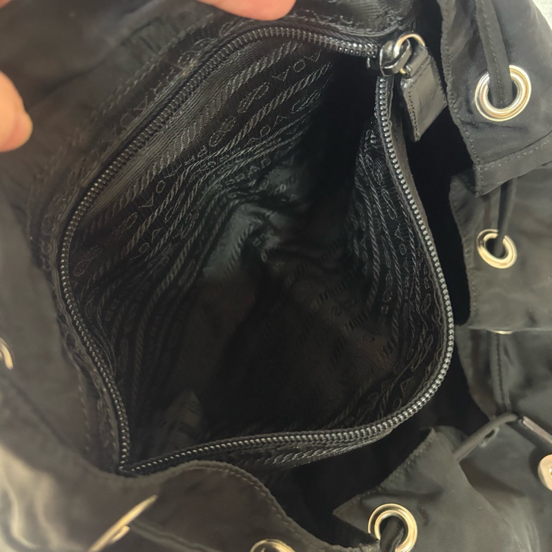 Prada 尼龍多用途 黑色雙肩包 背包-31