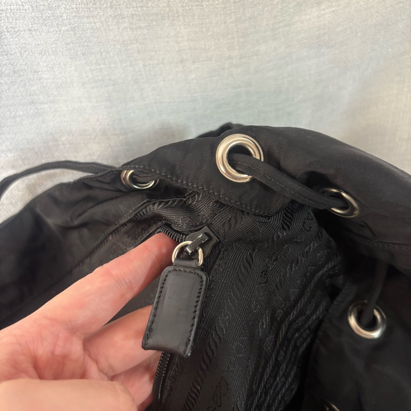 Prada 尼龍多用途 黑色雙肩包 背包-34