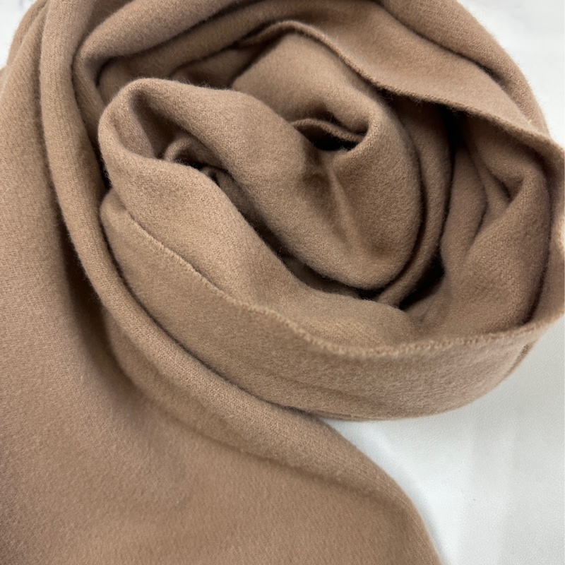 Acne Studios 100%素色羊毛圍巾 灰色/奶茶色-4