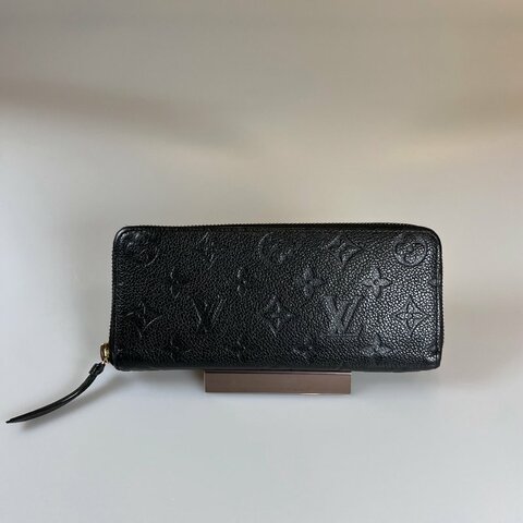 LV M60171 黑壓紋ㄇ拉長夾 窄版