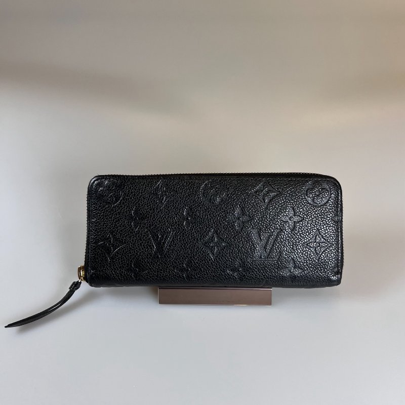 LV M60171 黑壓紋ㄇ拉長夾 窄版-0