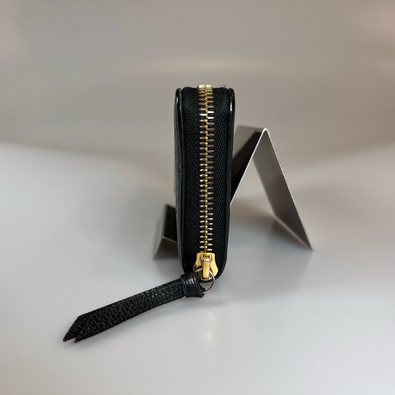 LV M60171 黑壓紋ㄇ拉長夾 窄版-3