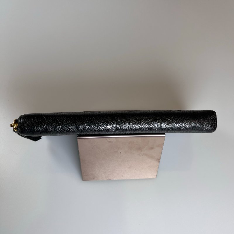 LV M60171 黑壓紋ㄇ拉長夾 窄版-4