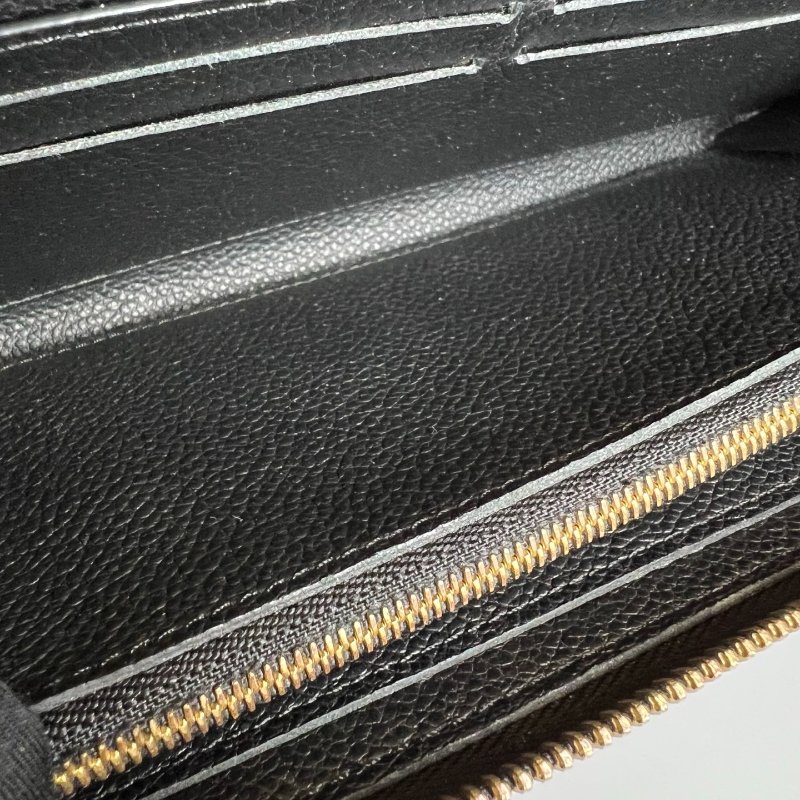 LV M60171 黑壓紋ㄇ拉長夾 窄版-6