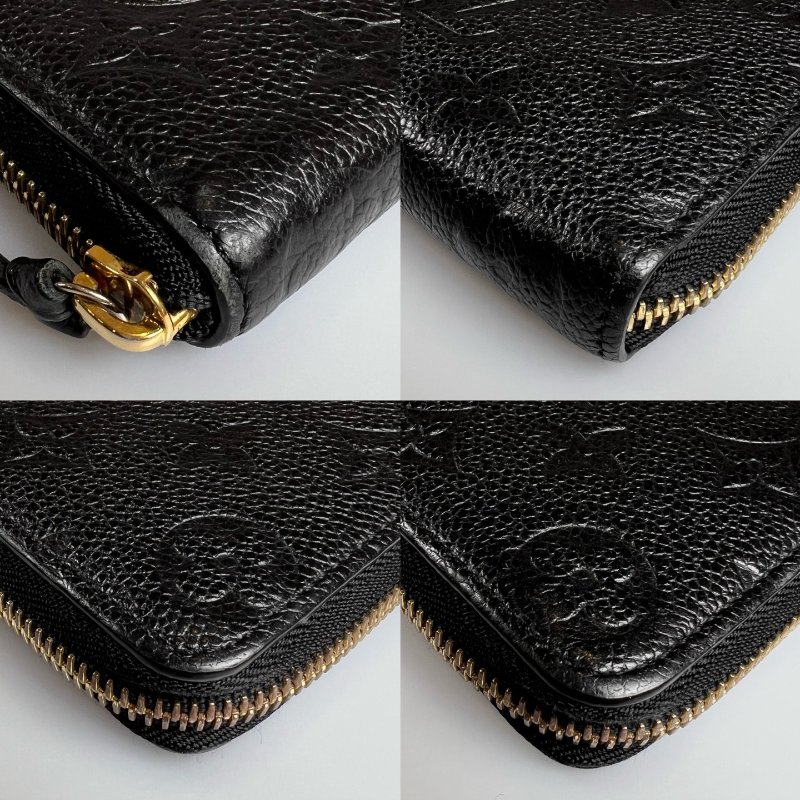 LV M60171 黑壓紋ㄇ拉長夾 窄版-11