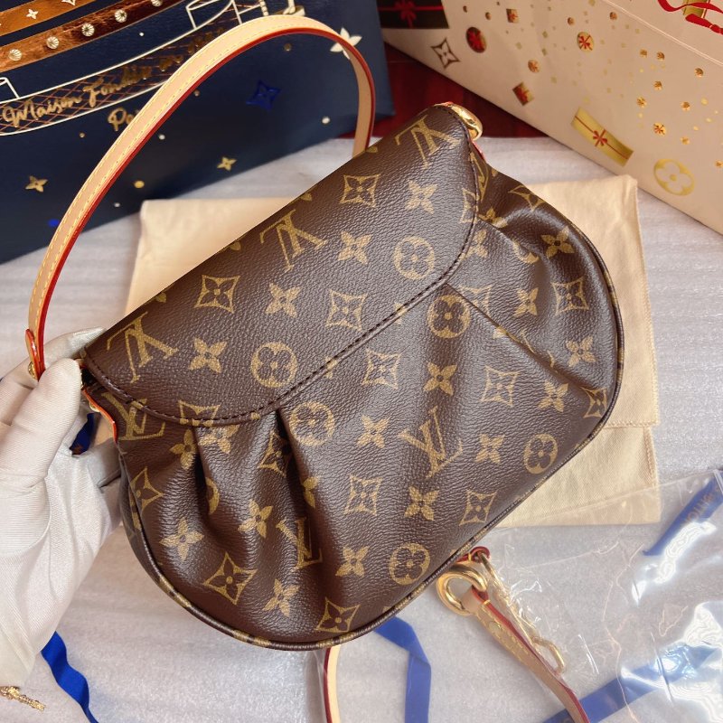 全新品 路易威登/Louis Vuitton Sunset 元寶包老花腋下包 附件塵袋-1