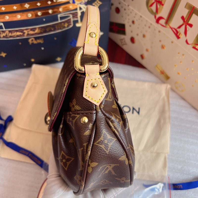 全新品 路易威登/Louis Vuitton Sunset 元寶包老花腋下包 附件塵袋-3