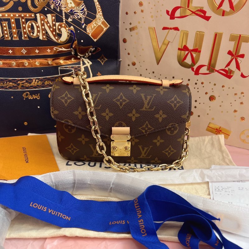 芯片款 路易威登/Louis Vuitton Sunset Pochette Metis 老花迷你郵差包-0