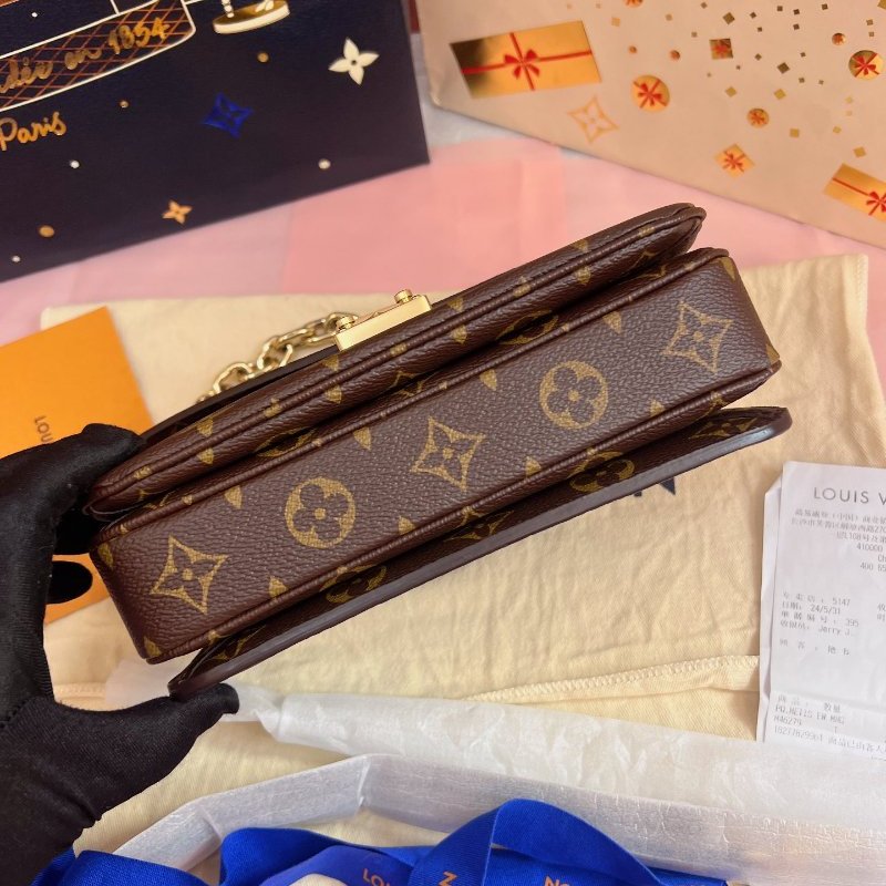 芯片款 路易威登/Louis Vuitton Sunset Pochette Metis 老花迷你郵差包-4