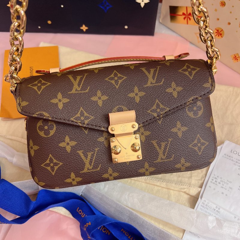 芯片款 路易威登/Louis Vuitton Sunset Pochette Metis 老花迷你郵差包-5